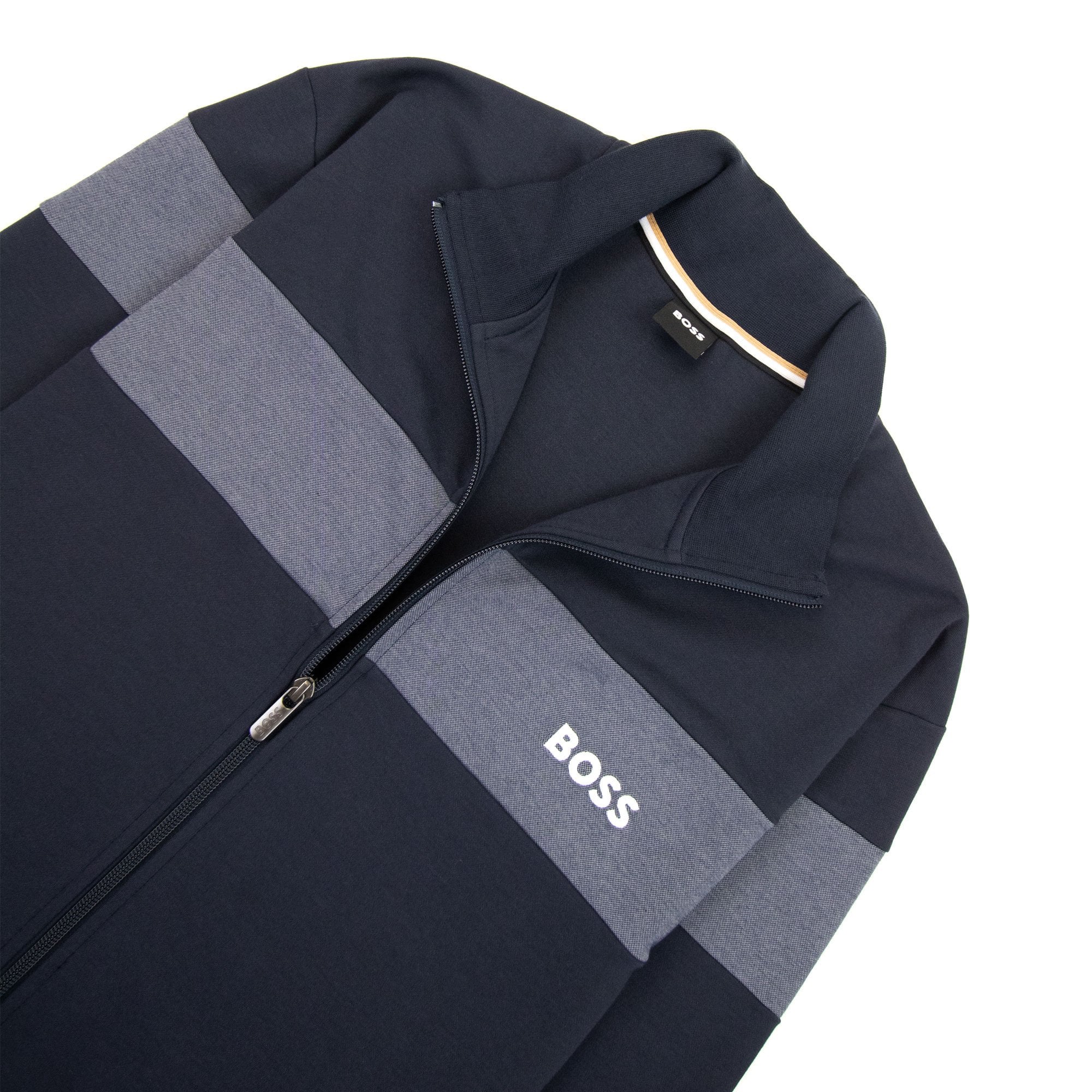 Hugo Boss Contrast Insert Logo Tracksuit Jacket Dark Navy 403