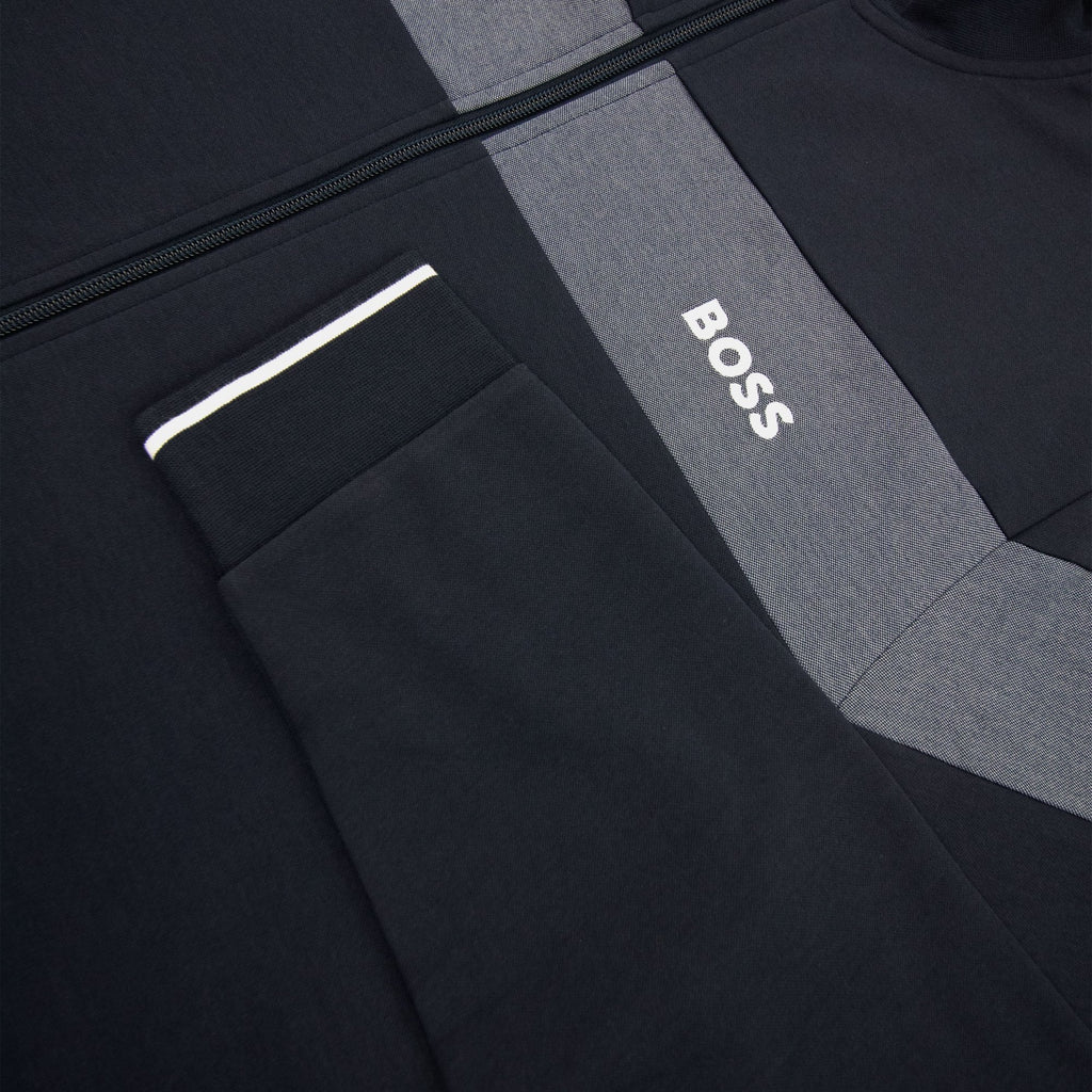 Hugo Boss Contrast Insert Logo Tracksuit Jacket Dark Navy 403