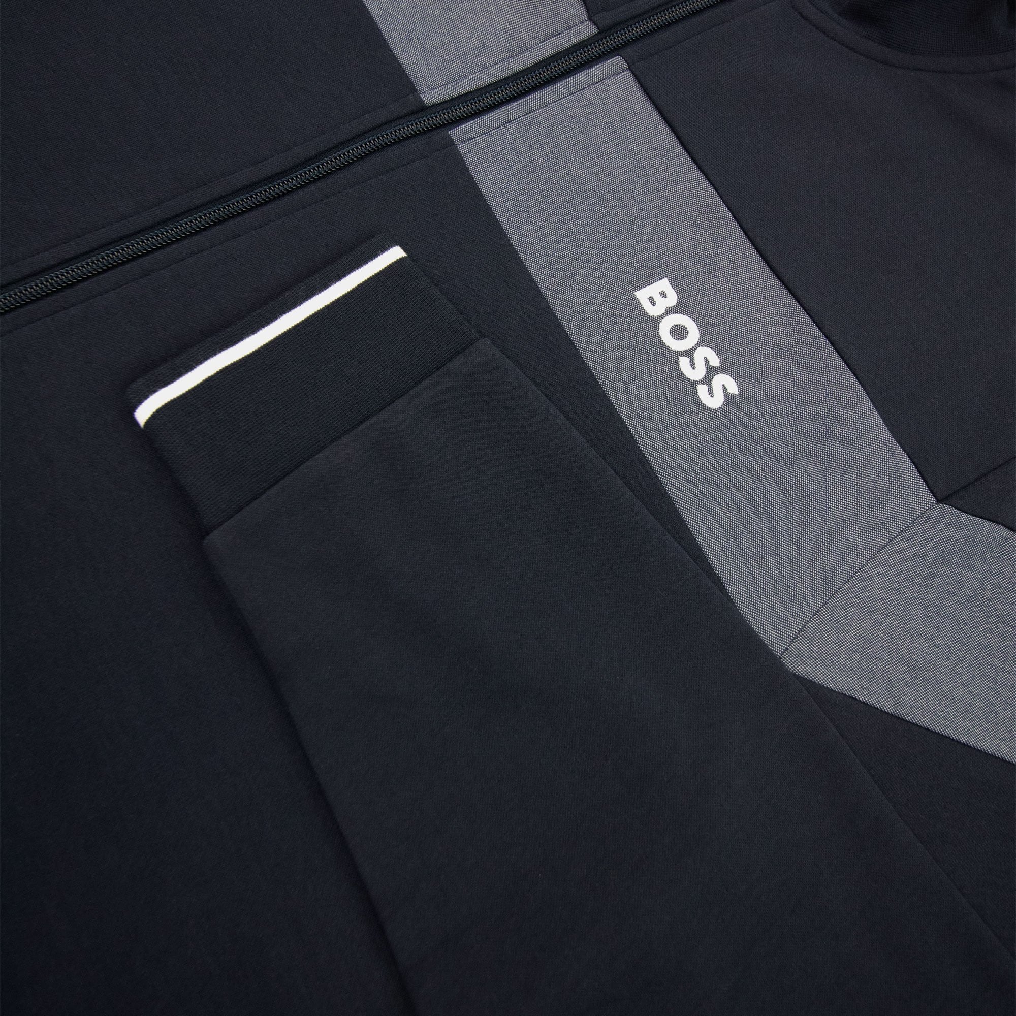 Hugo Boss Contrast Insert Logo Tracksuit Jacket Dark Navy 403