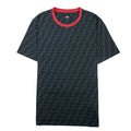 Fendi Ff Logo Print T Shirt Black/red