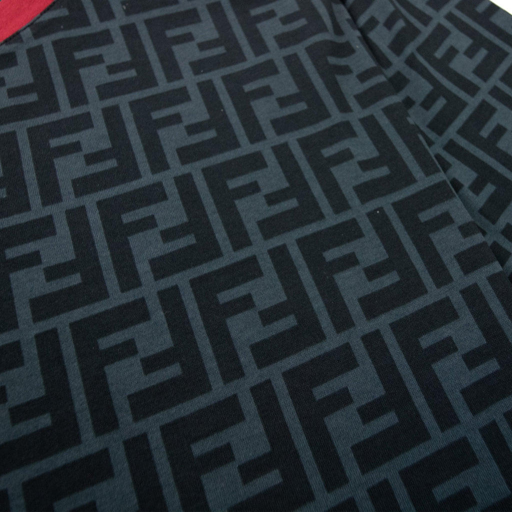 Fendi Ff Logo Print T Shirt Black/red