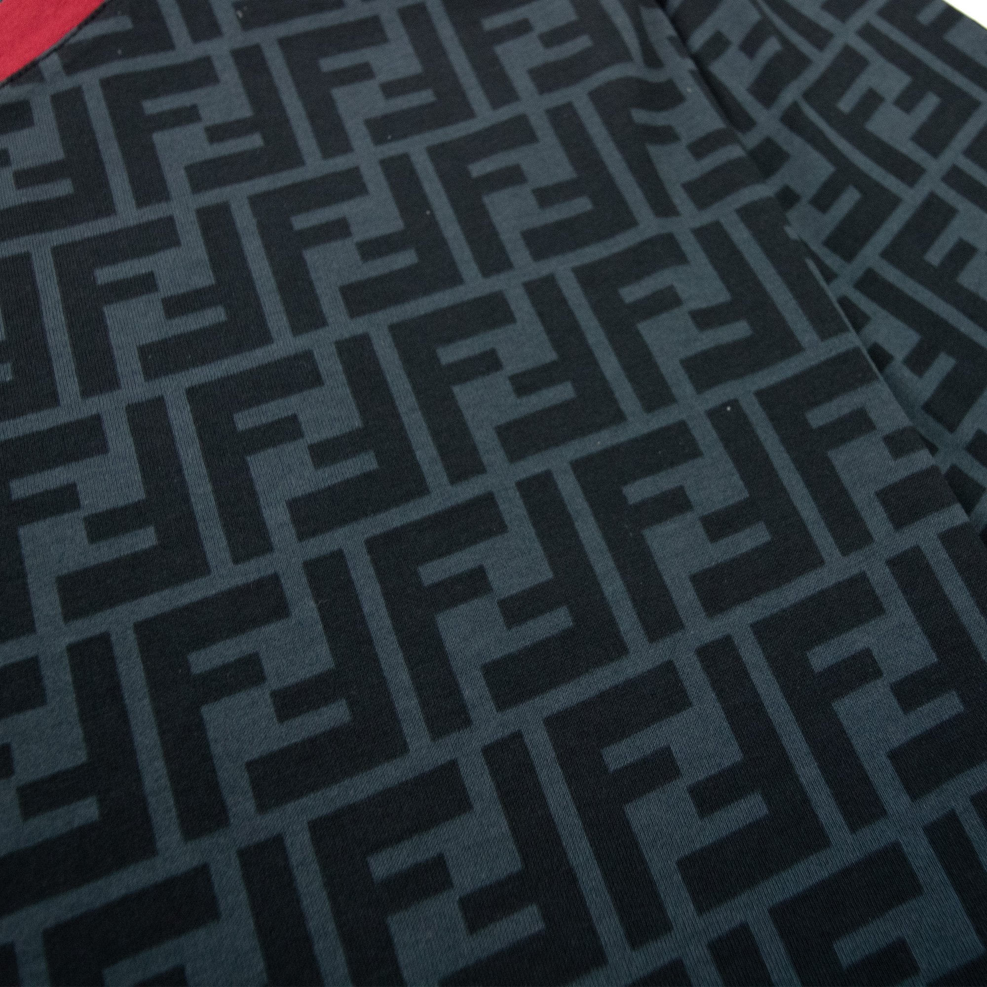 Fendi Ff Logo Print T Shirt Black/red