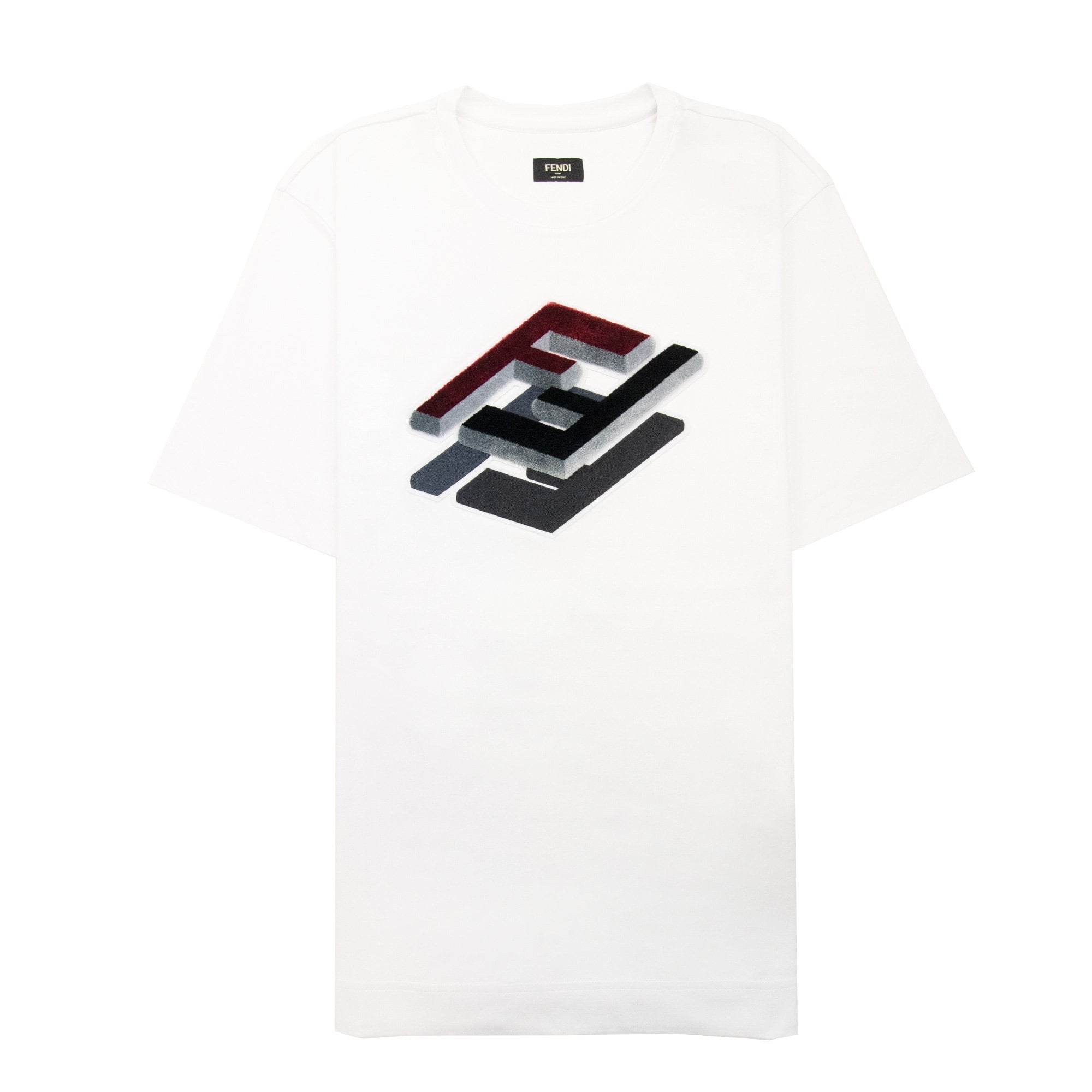 Fendi Ff Towel Logo Tee White