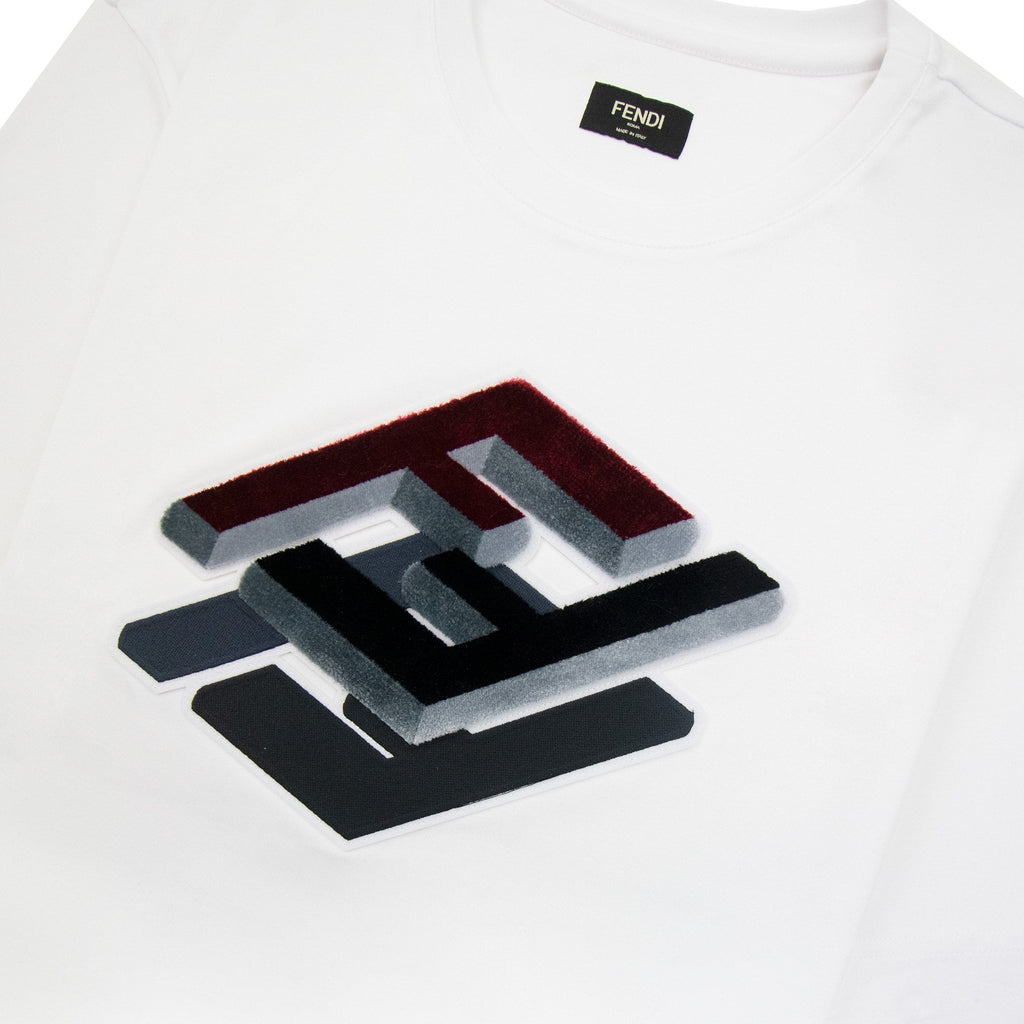 Fendi Ff Towel Logo Tee White