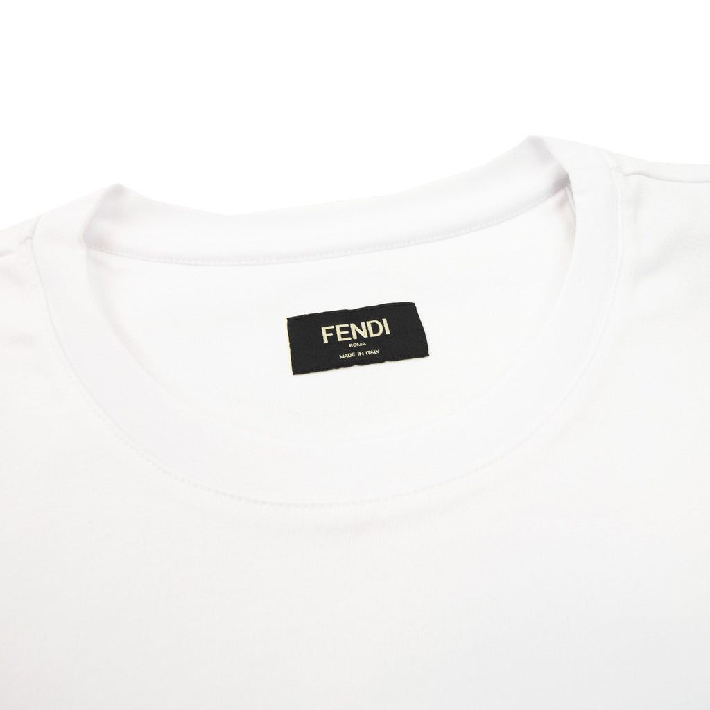 Fendi Ff Towel Logo Tee White