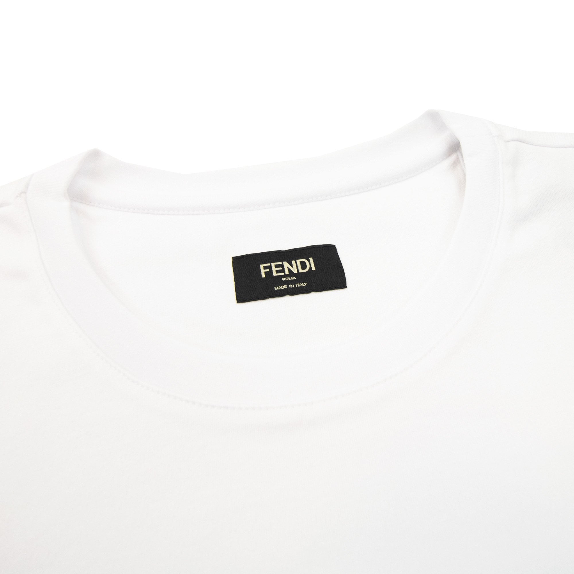 Fendi Ff Towel Logo Tee White