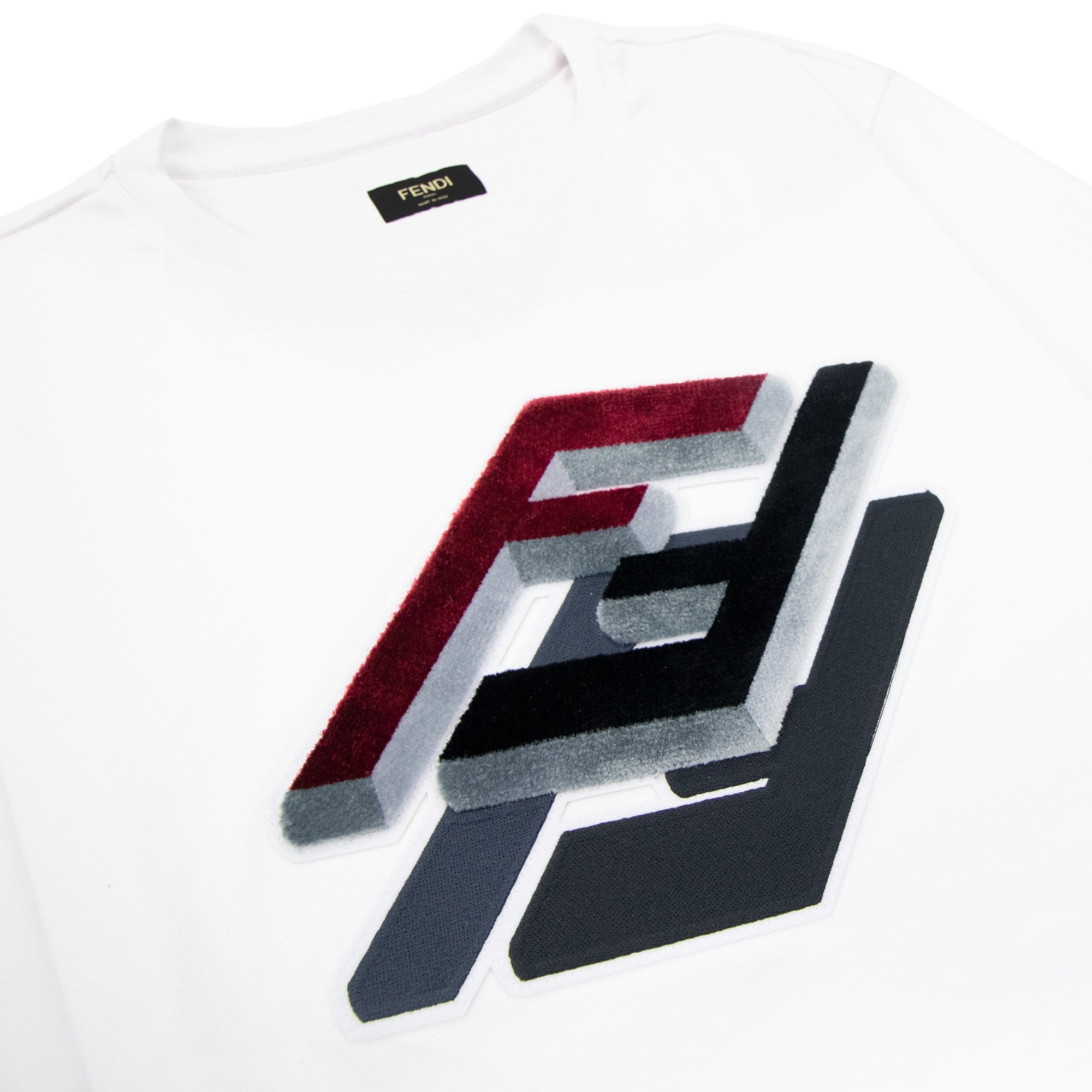 Fendi Ff Towel Logo Tee White