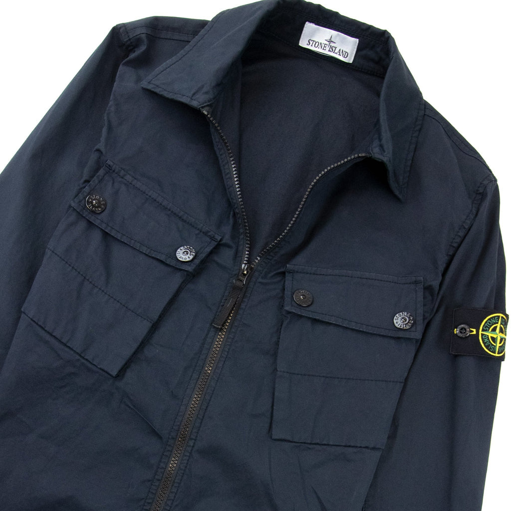 Stone Island 10910 Double Pocket Overshirt Navy Blue V0020