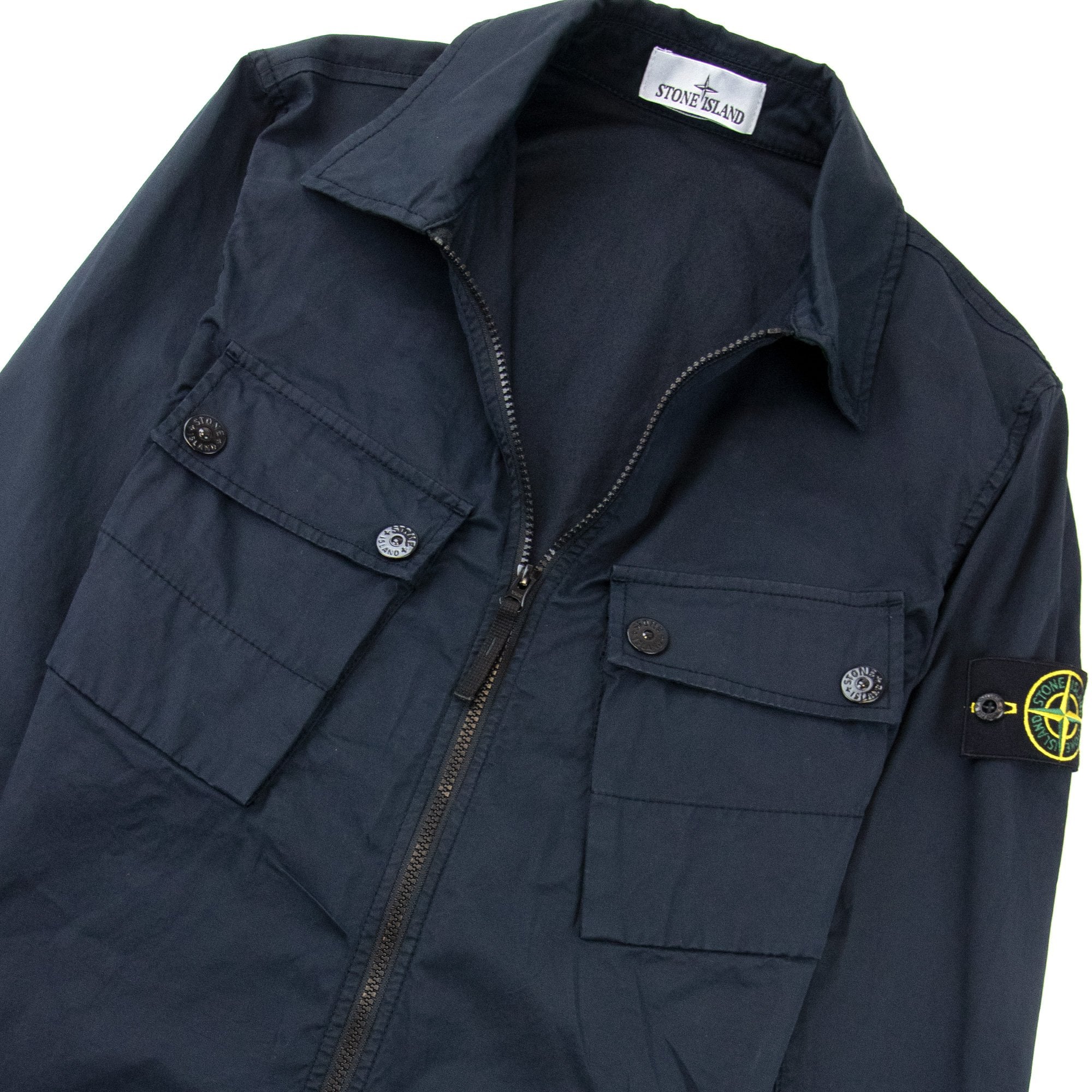Stone Island 10910 Double Pocket Overshirt Navy Blue V0020