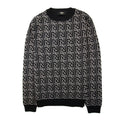 Fendi Ff Logo Knitted Sweatshirt Nero
