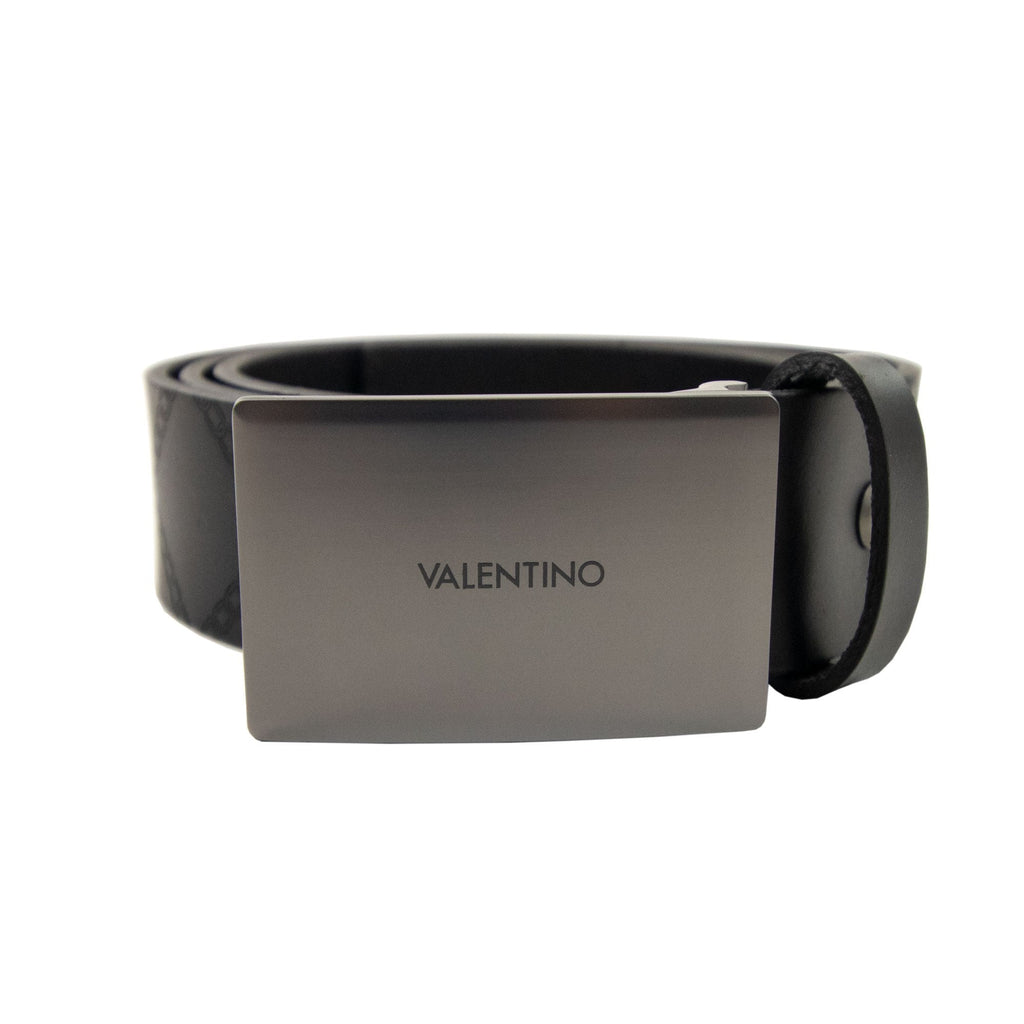 Valentino Gyoza Leather Buckle Belt Nero