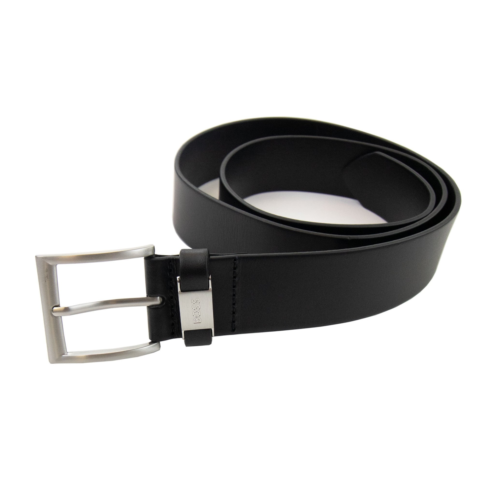 Hugo Boss Connio Branded Metal Trim Belt Black 001