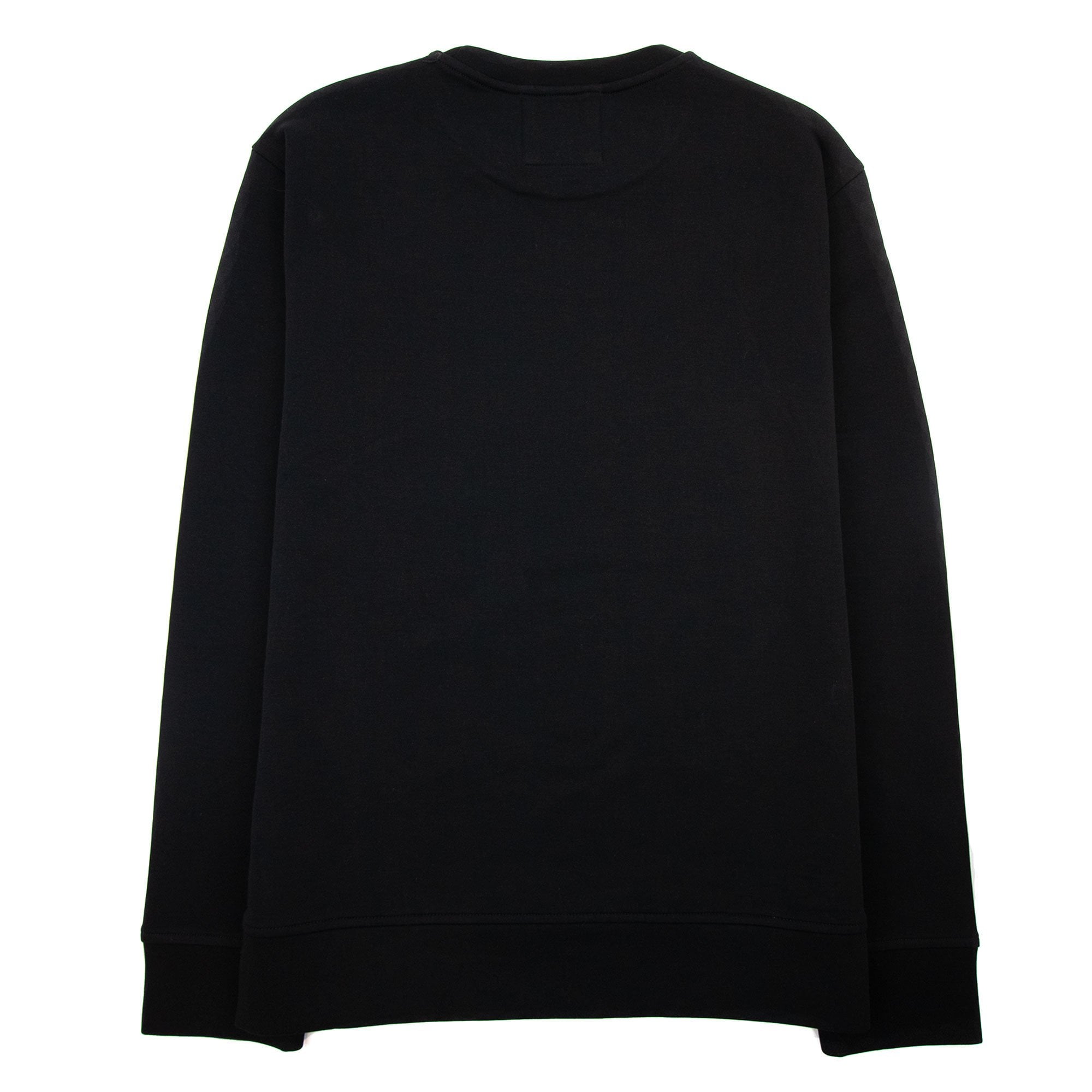 Emporio Armani Double-jersey Sweatshirt With Micro Logo Patch Black