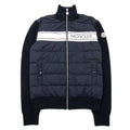 Moncler Logo Knitted Padded Cardigan Navy 769