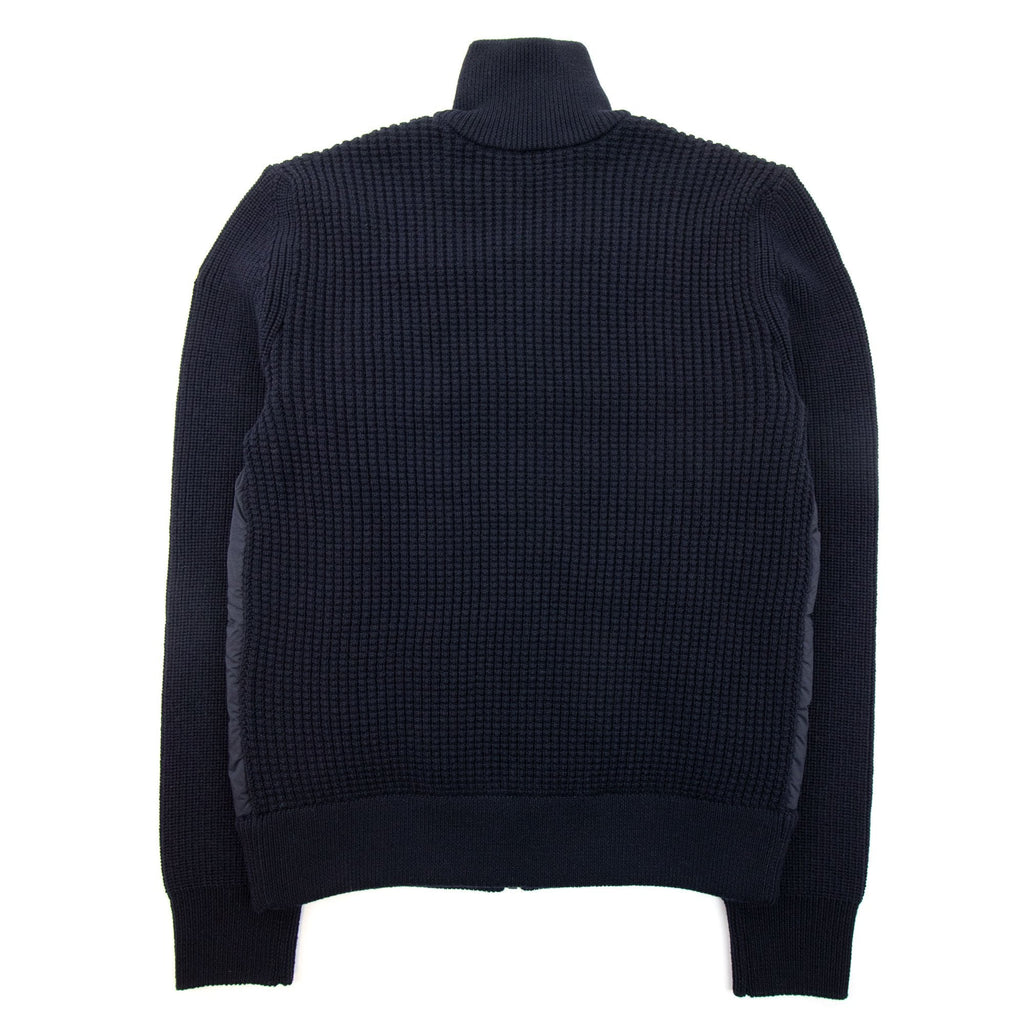 Moncler Logo Knitted Padded Cardigan Navy 769