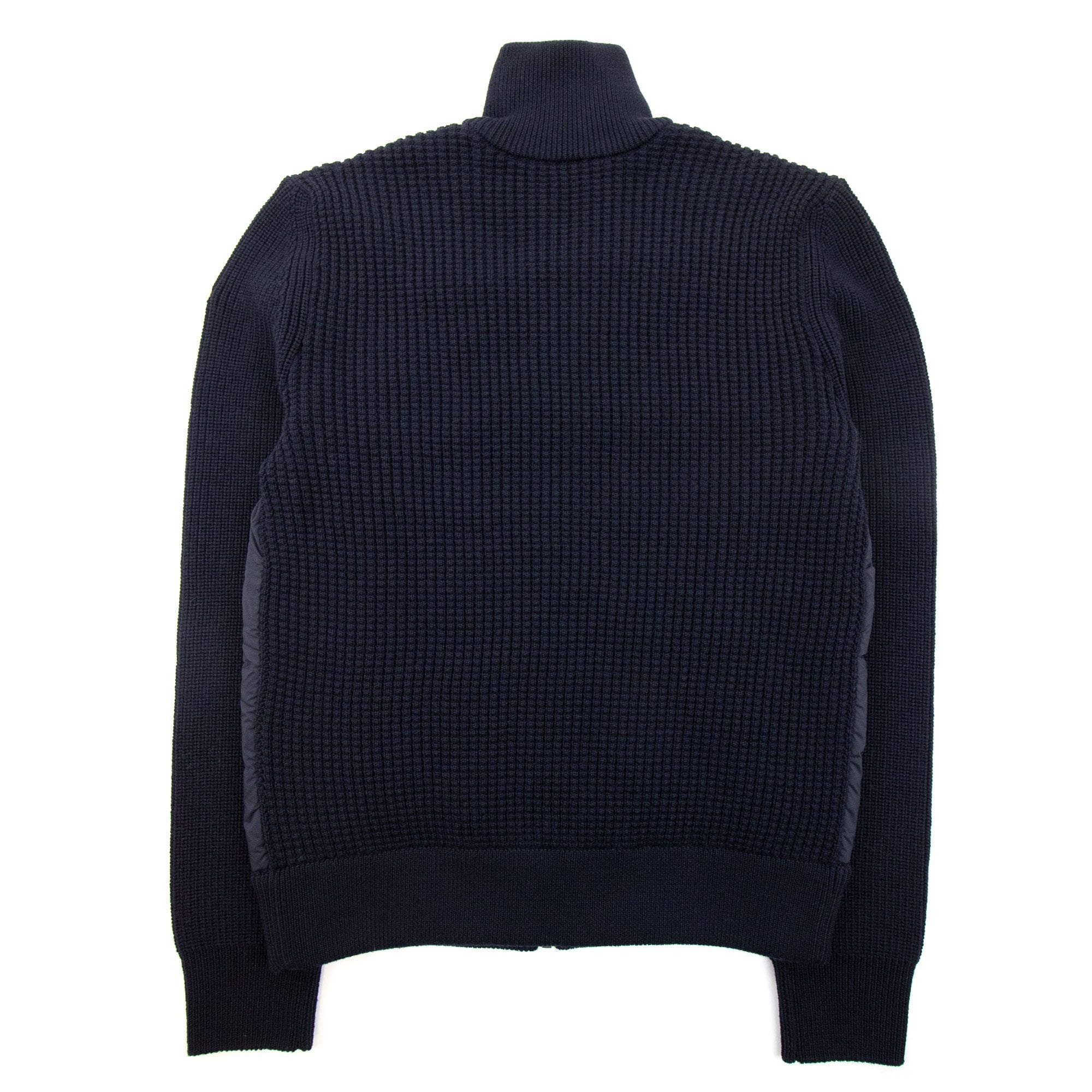Moncler Logo Knitted Padded Cardigan Navy 769