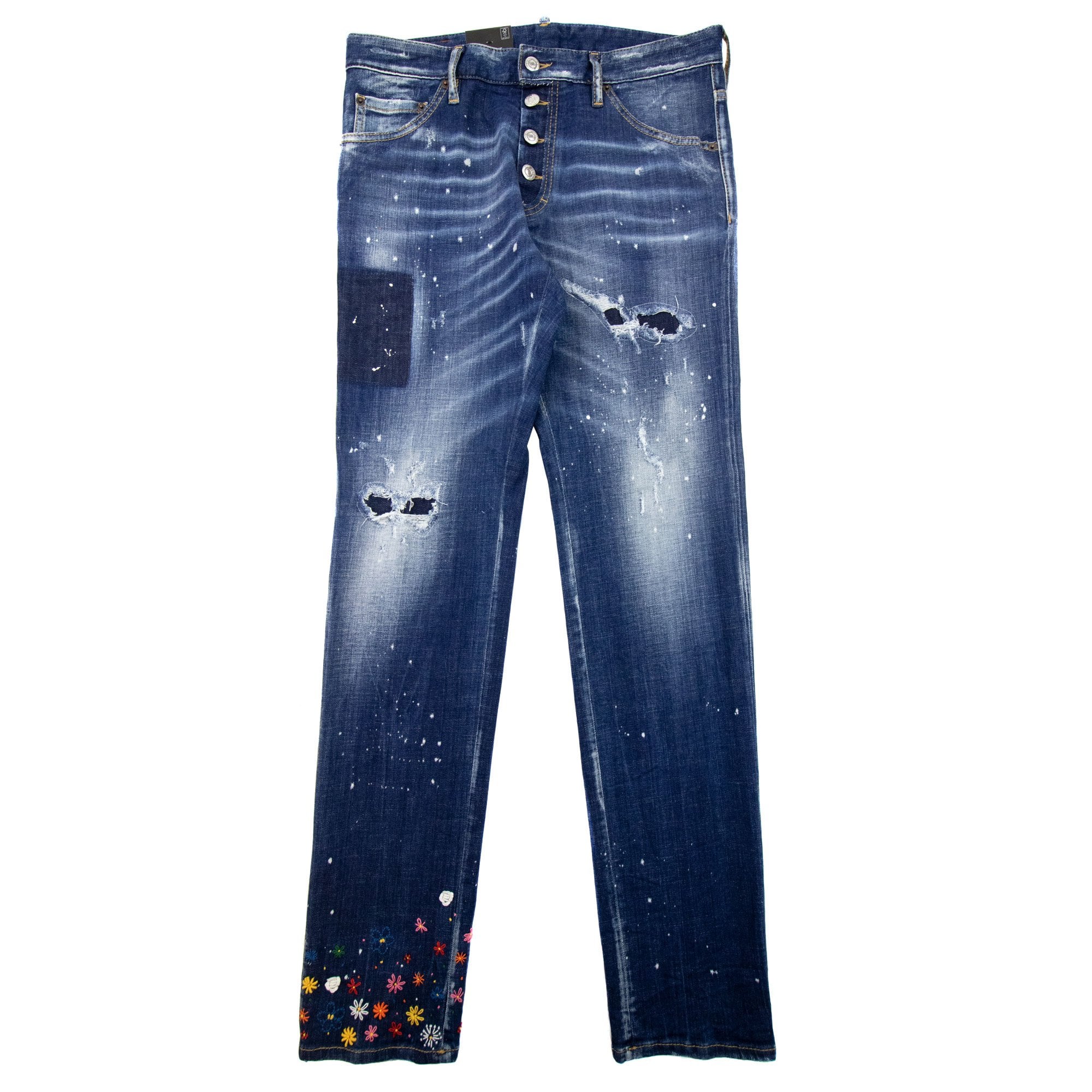 Dsquared2 Medium Patch Broken Wash Roadie Jeans Denim 470