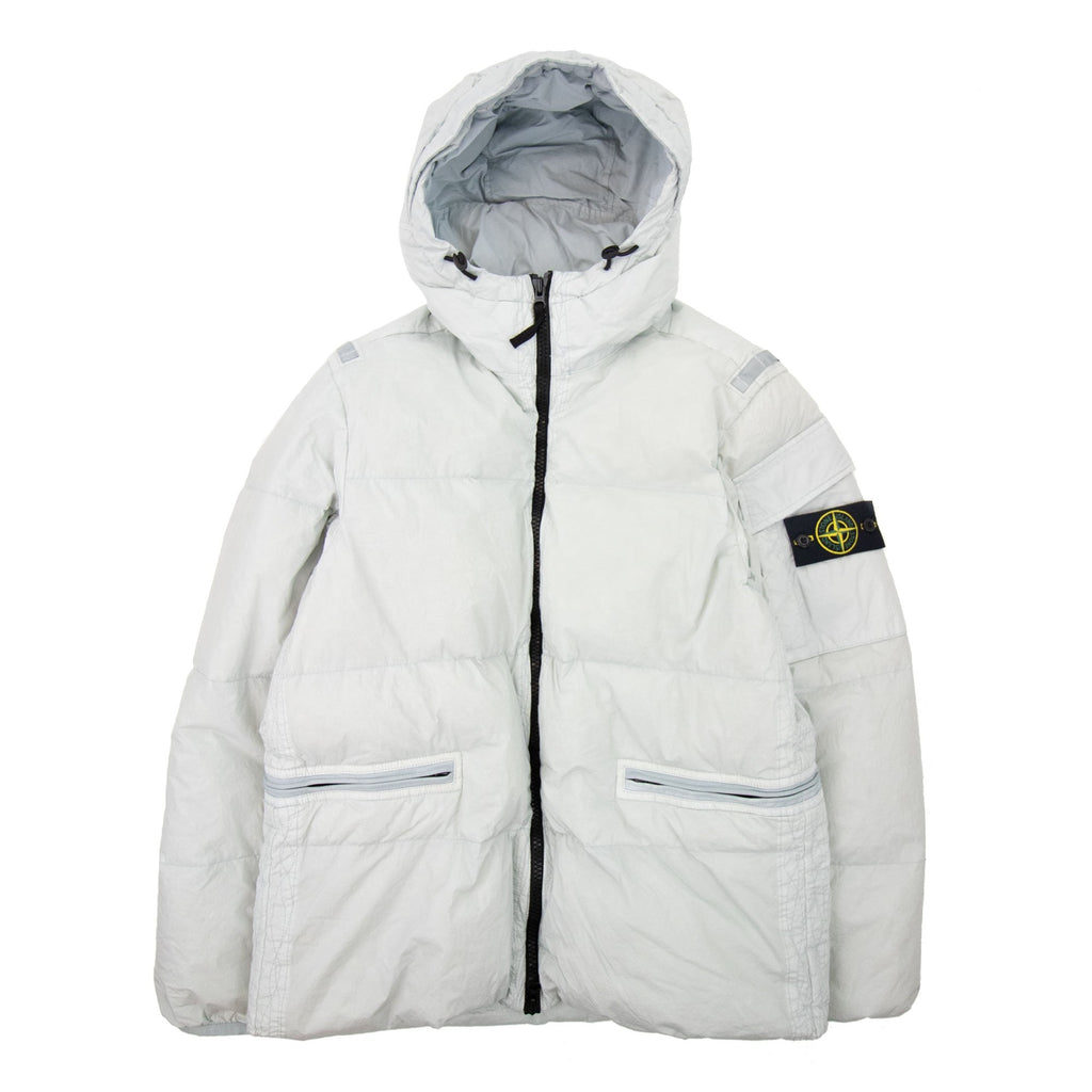 Stone Island 40223 Garment Dyed Crinkle Reps R-ny Down Pearl Grey V0061