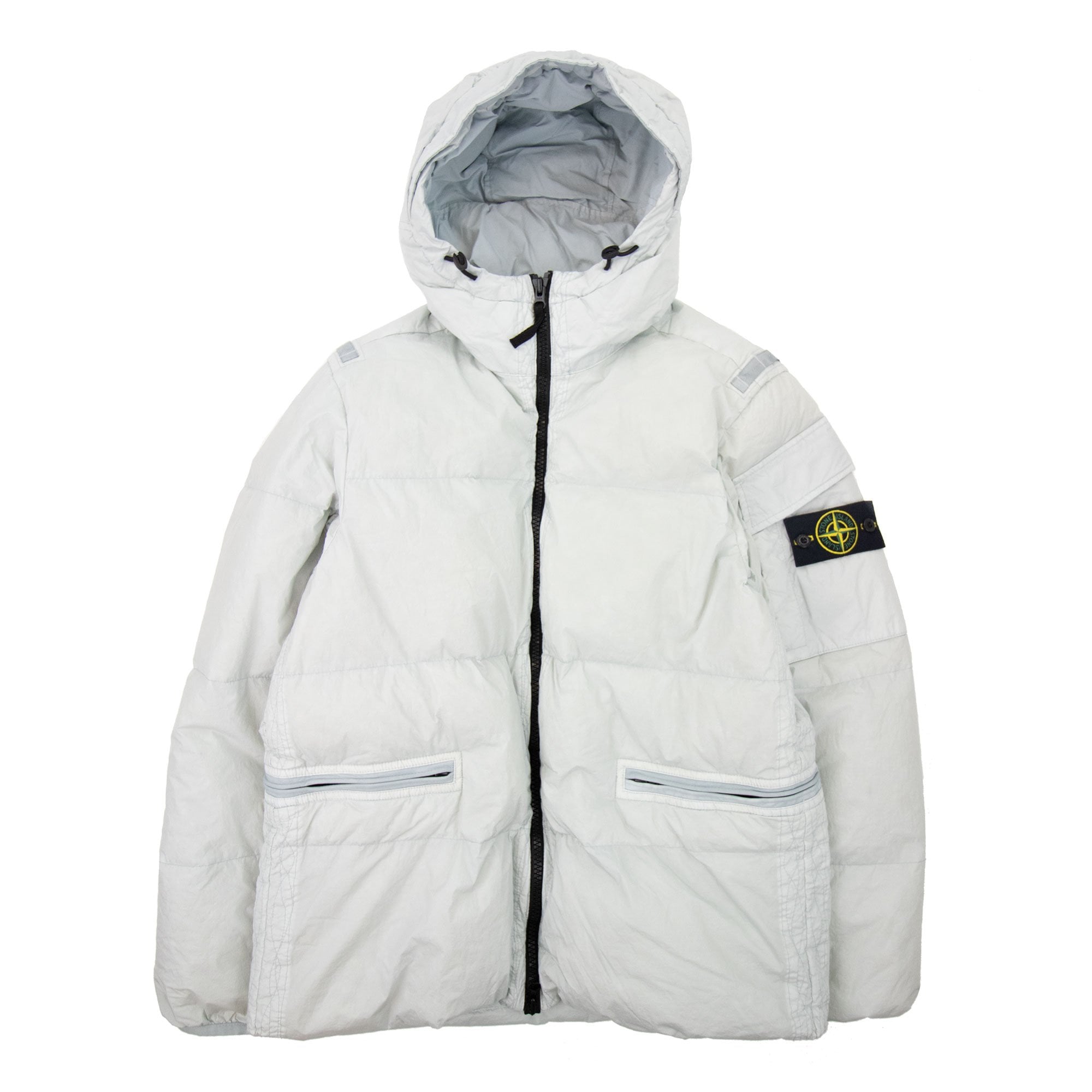 Stone Island 40223 Garment Dyed Crinkle Reps R-ny Down Pearl Grey V0061