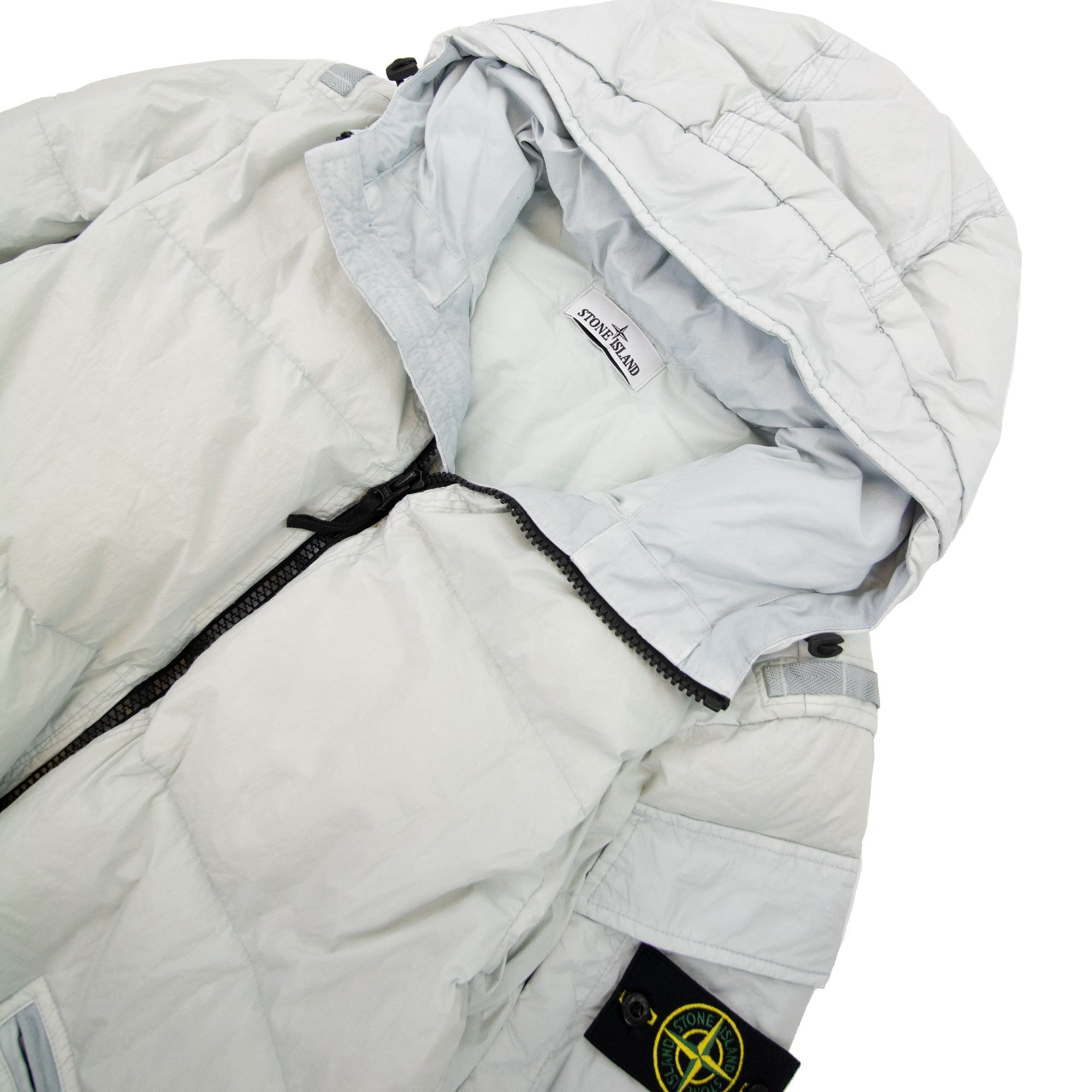 Stone Island 40223 Garment Dyed Crinkle Reps R-ny Down Pearl Grey V0061