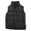 Stone Island Junior Garment Dyed Crinkle Reps Ny Down Gillet Black V0029