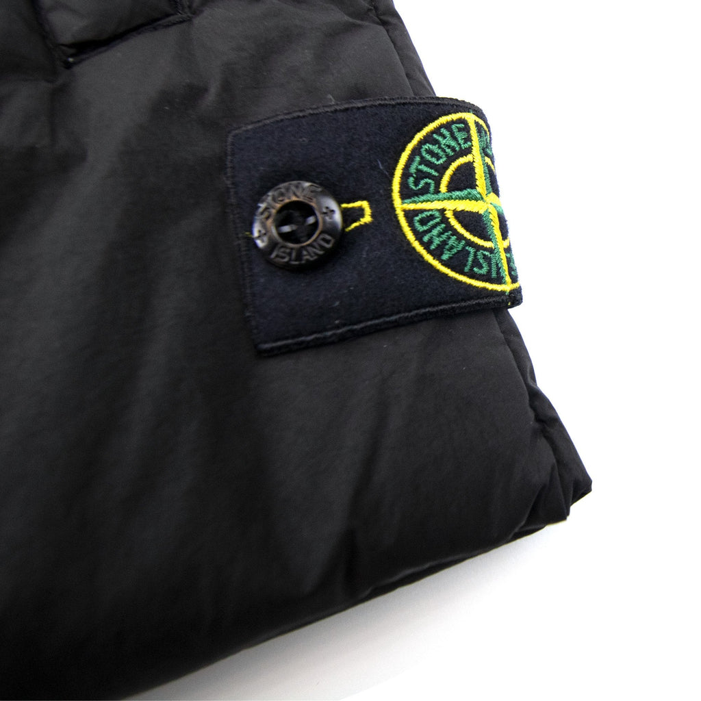 Stone Island Junior Garment Dyed Crinkle Reps Ny Down Gillet Black V0029