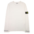 Stone Island Logo Patch Crew Neck Jumper White