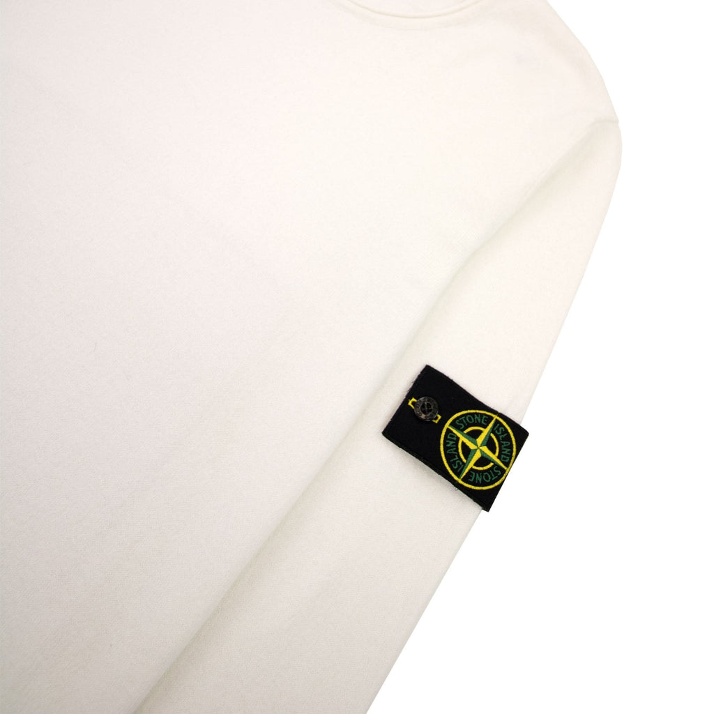 Stone Island Logo Patch Crew Neck Jumper White