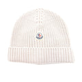 Moncler Junior Logo Cotton Beanie Beige