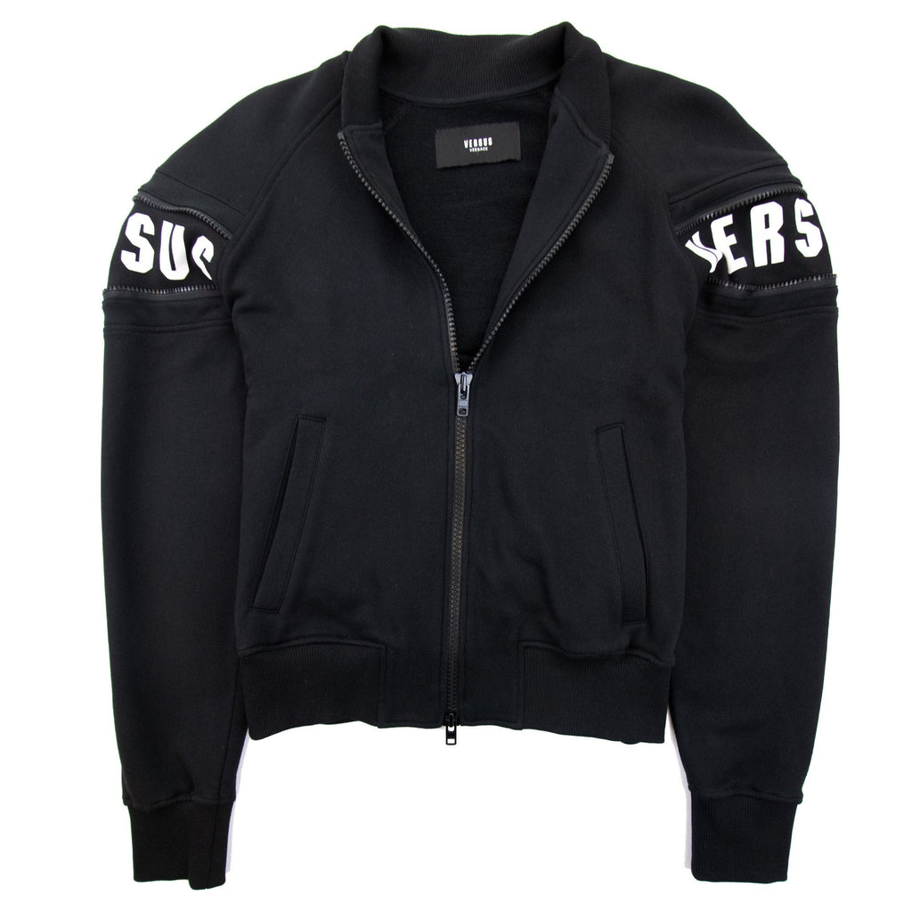 Versace Versus Zip Print Bomber Jacket Black