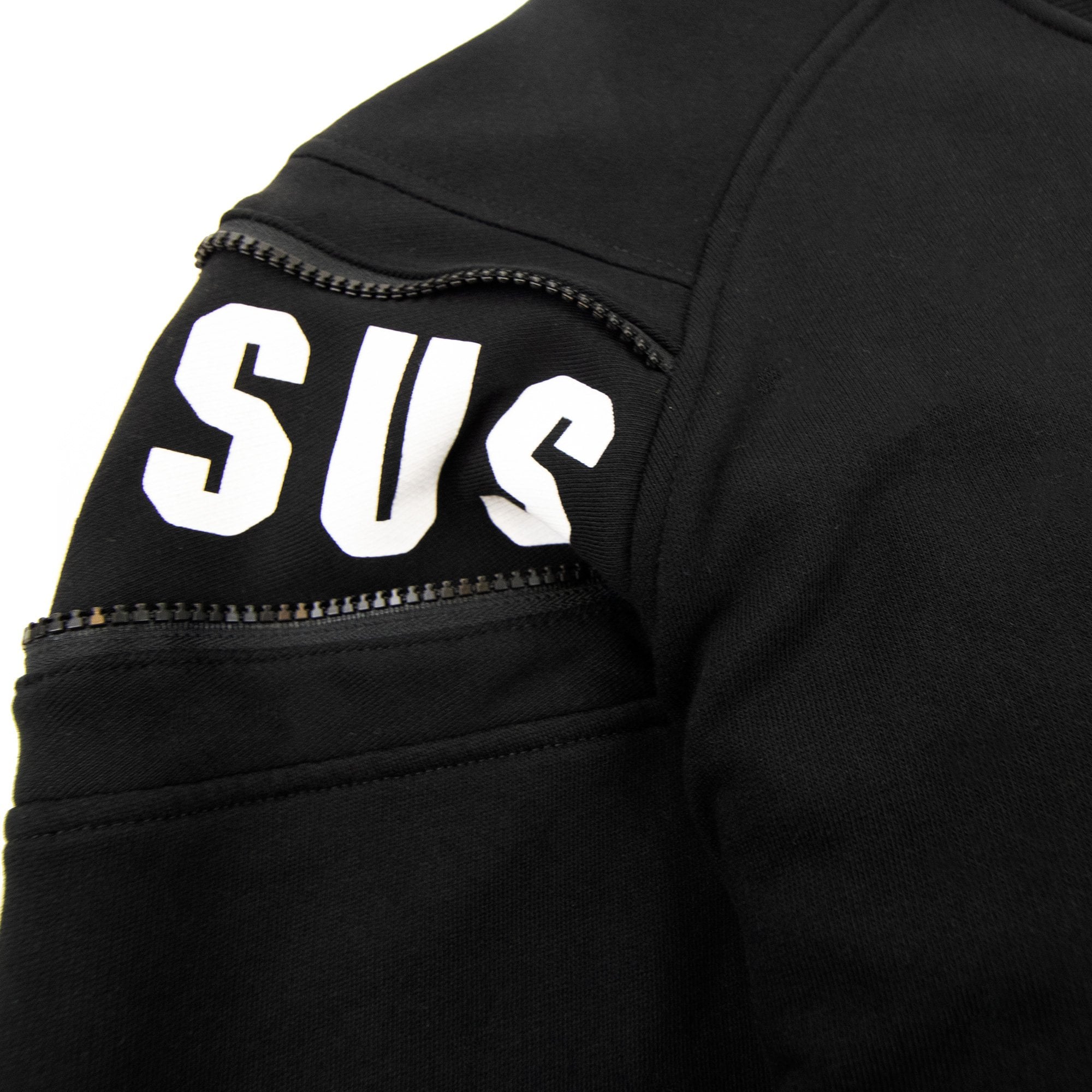 Versace Versus Zip Print Bomber Jacket Black