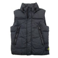 Stone Island Junior Garment Dyed Crinkle Reps Gillet Black V0029