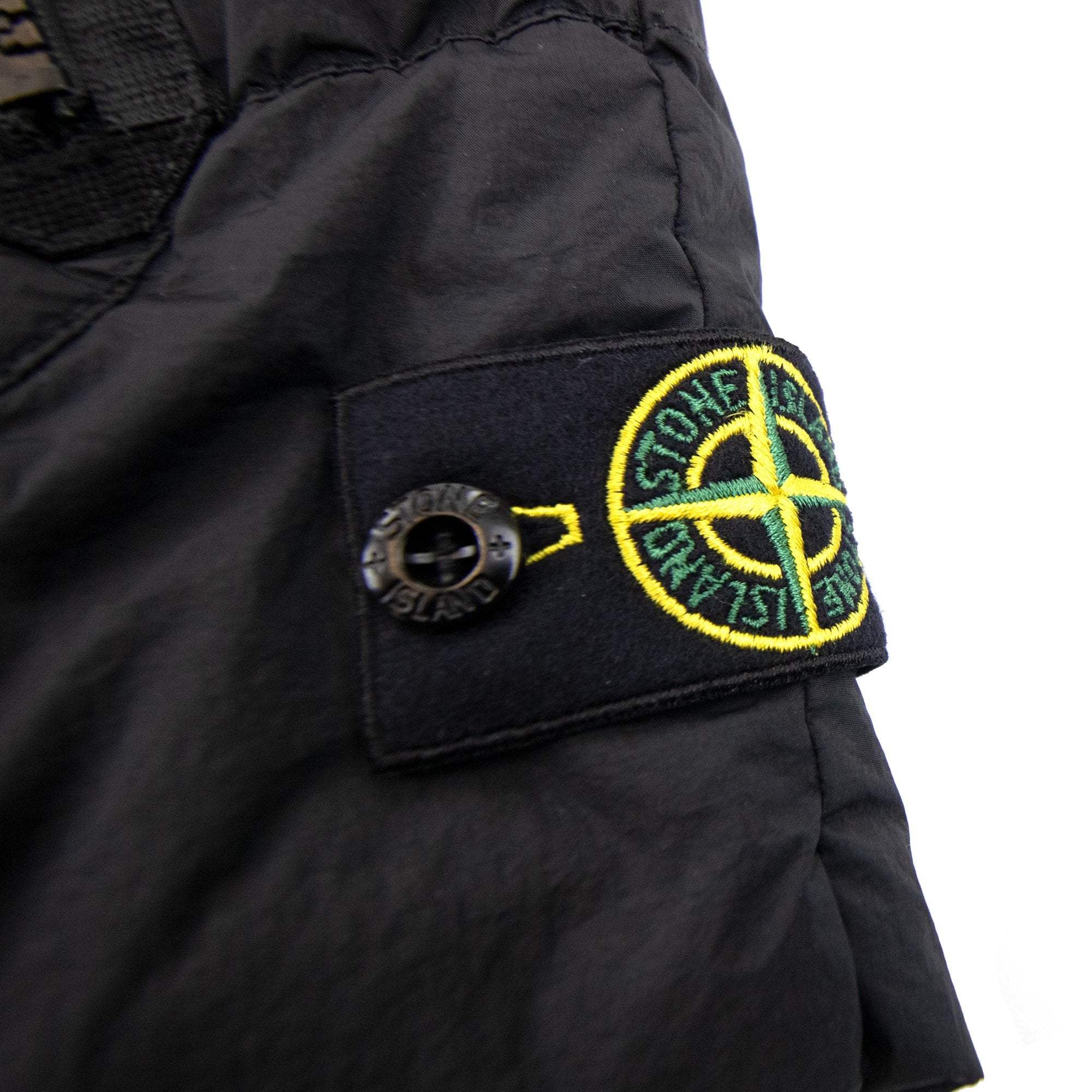Stone Island Junior Garment Dyed Crinkle Reps Gillet Black V0029