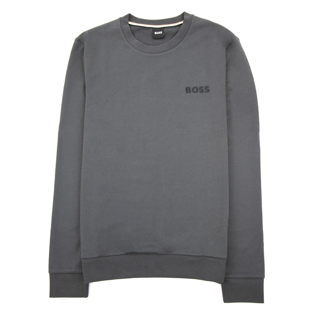 Hugo Boss Heritage Embroidered Logo Sweatshirt Dark Grey 022