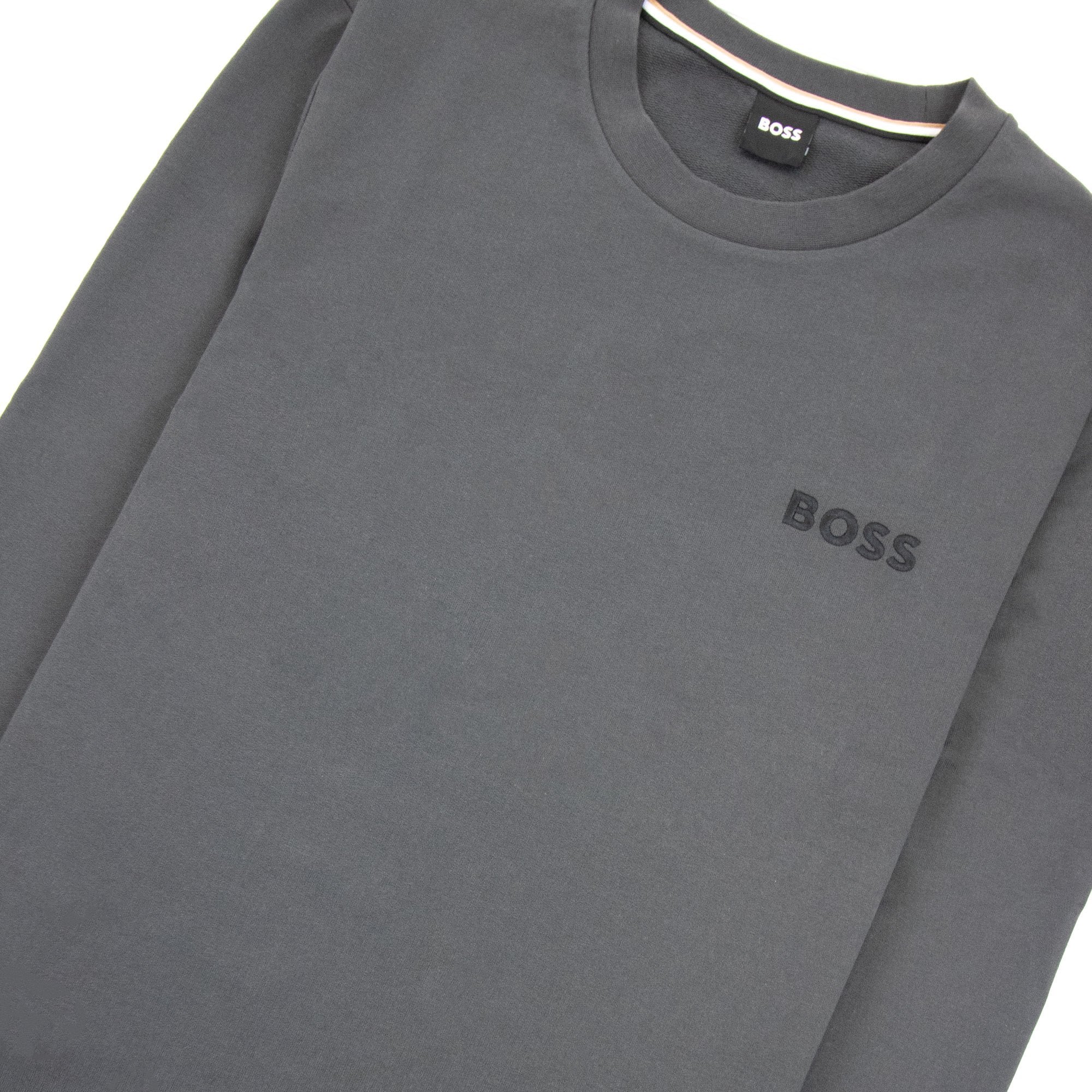 Hugo Boss Heritage Embroidered Logo Sweatshirt Dark Grey 022