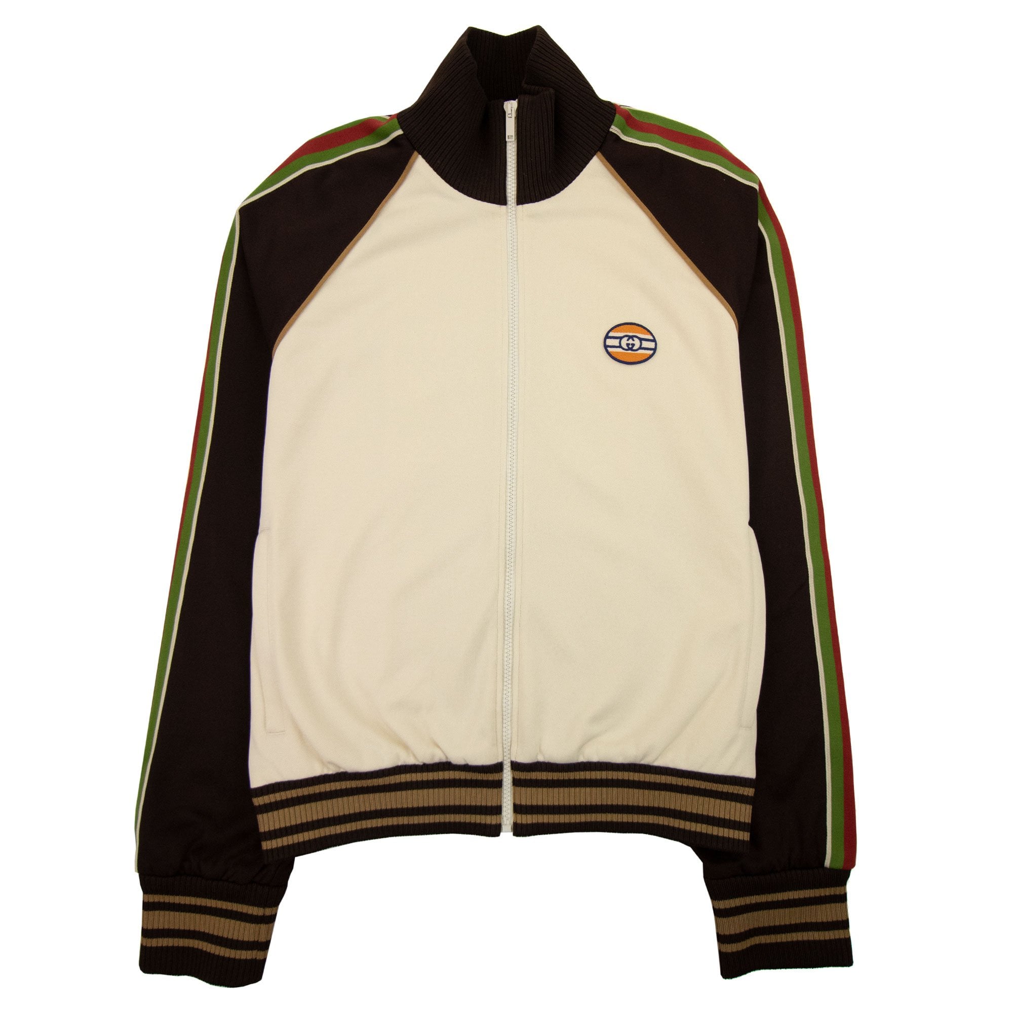 Gucci Gg Patch Track Jacket Beige