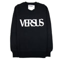 Versace Versus Logo Printed Crew Neck Sweatshirt Black