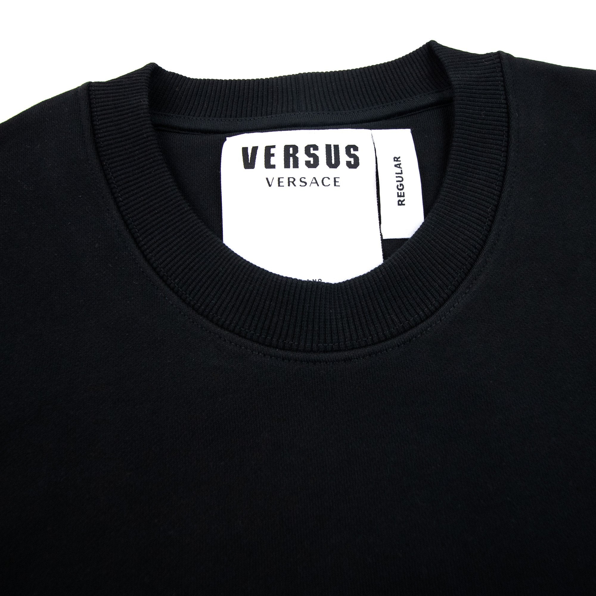 Versace Versus Logo Printed Crew Neck Sweatshirt Black
