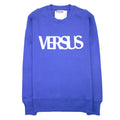 Versace Versus Logo Printed Crew Neck Sweatshirt Royal Blue