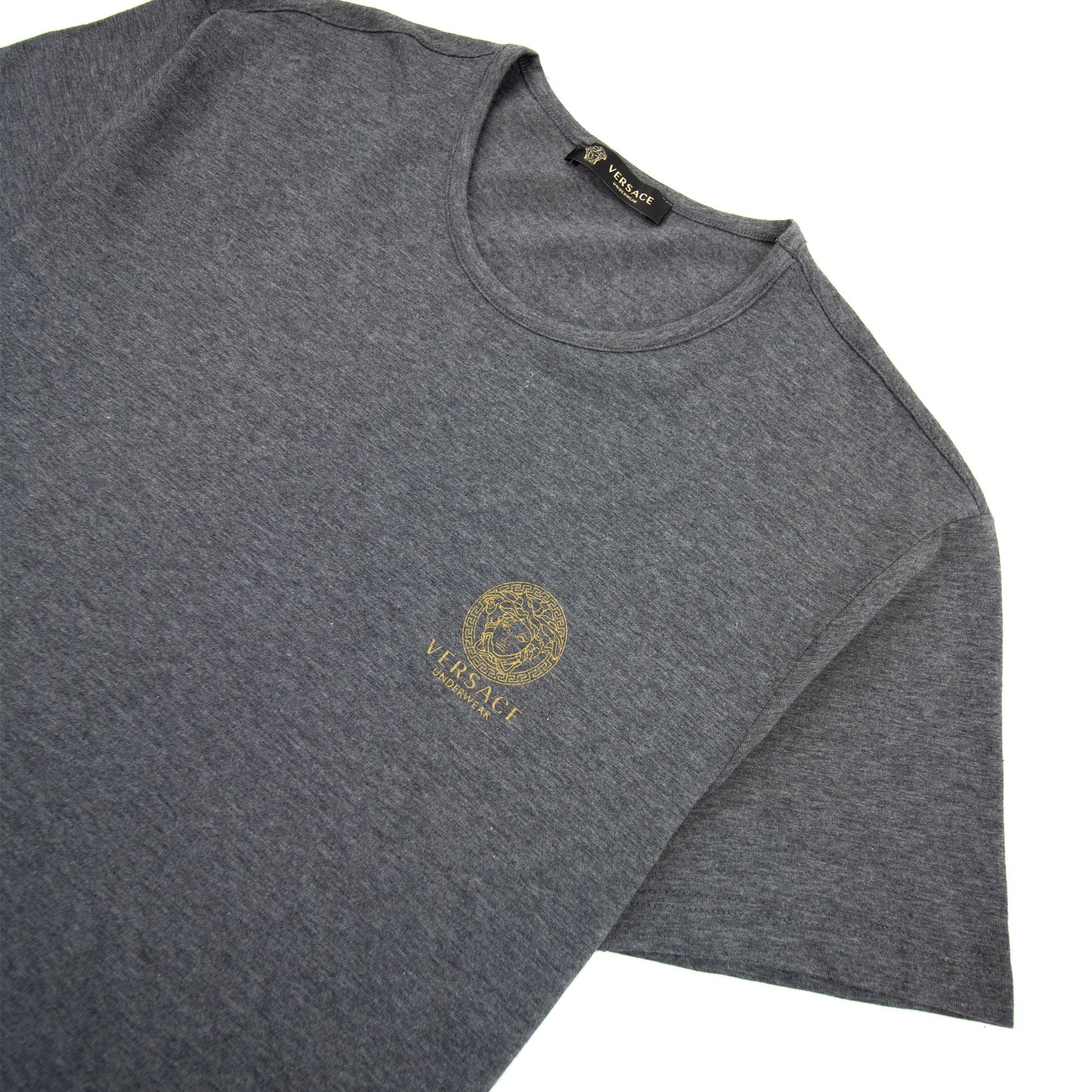 Versace Chest Logo Tee Grey