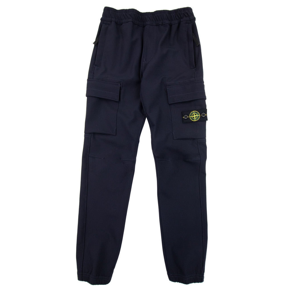 Stone Island Junior 30612 Stretch Nylon Canvas Cargo Trouser Navy V0020