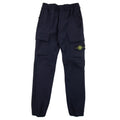 Stone Island Junior 30612 Stretch Nylon Canvas Cargo Trouser Navy V0020
