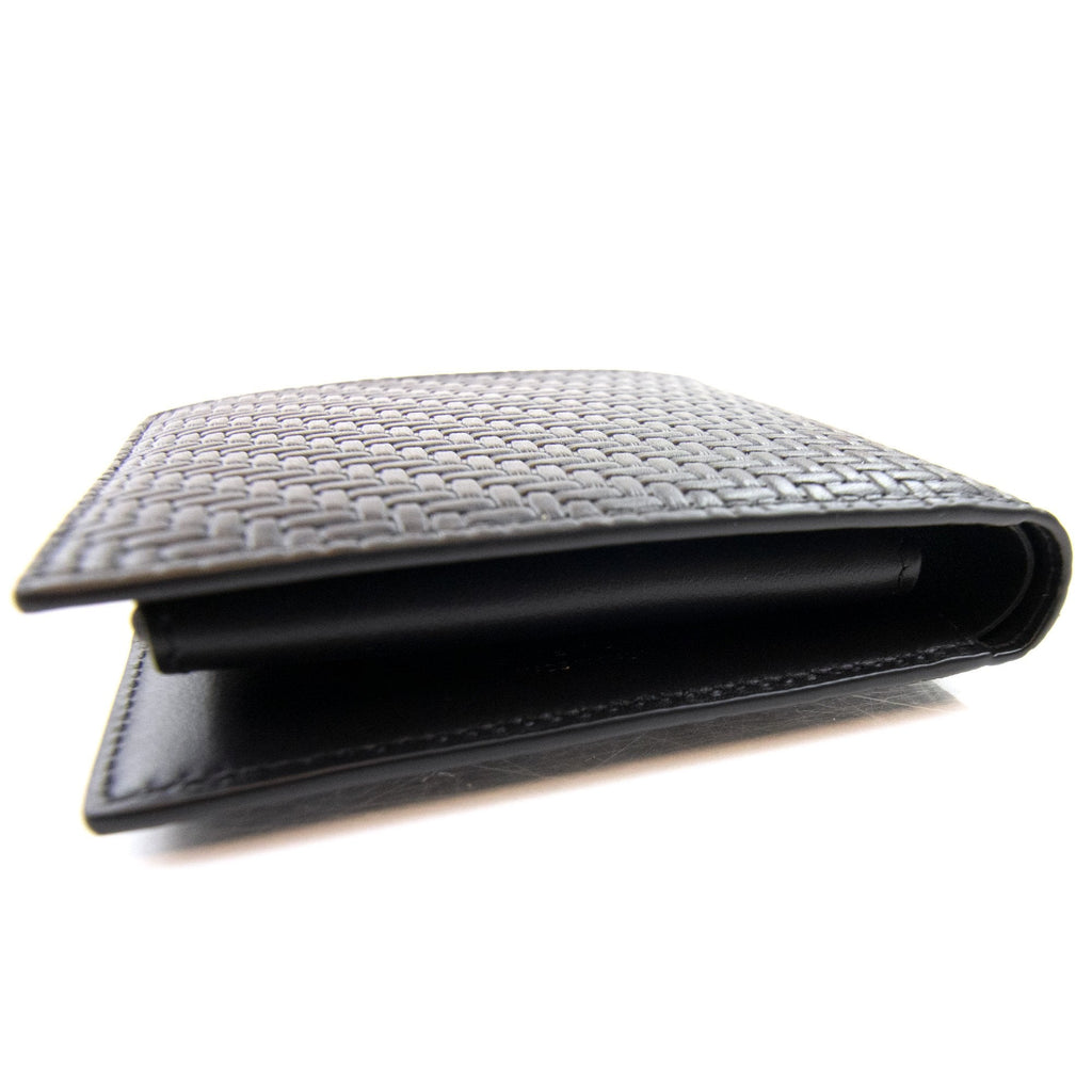 Givenchy Coin Wallet In Braided-effect Leather Black