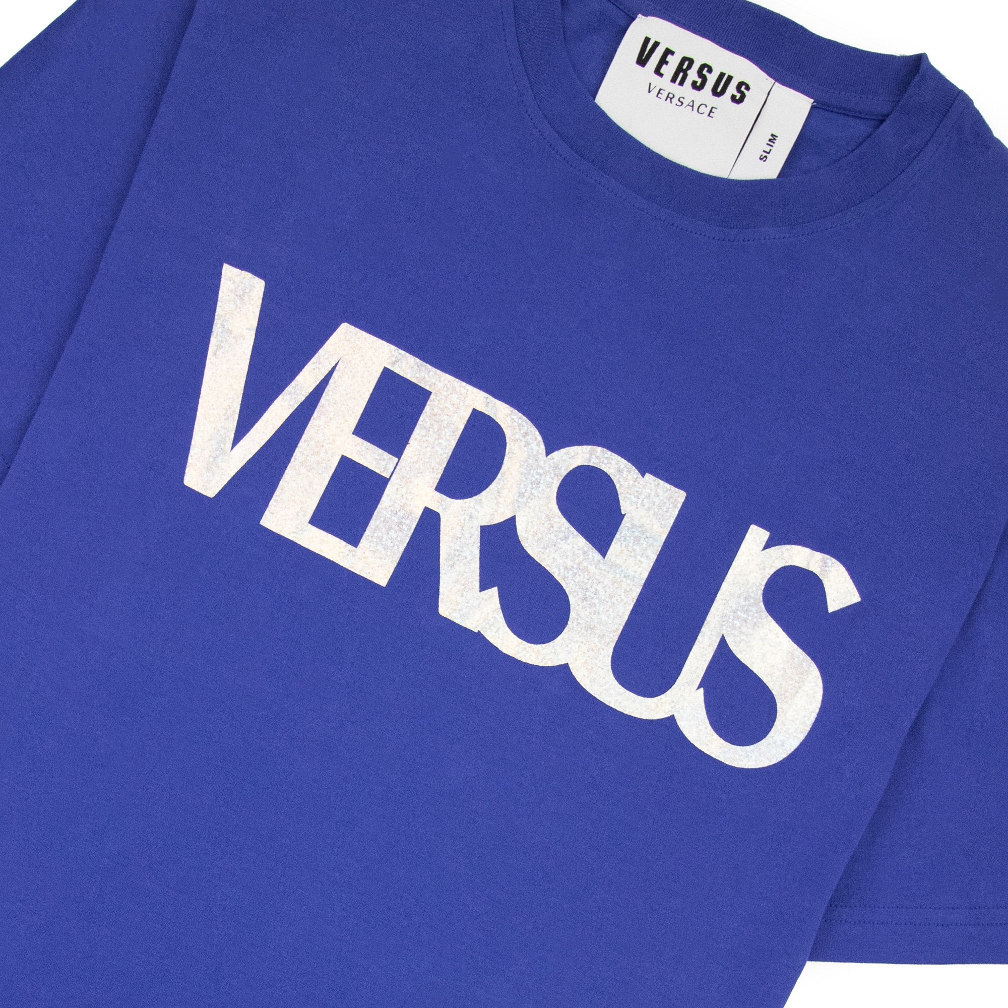 Versace Versus Logo Printed T Shirt Royal Blue