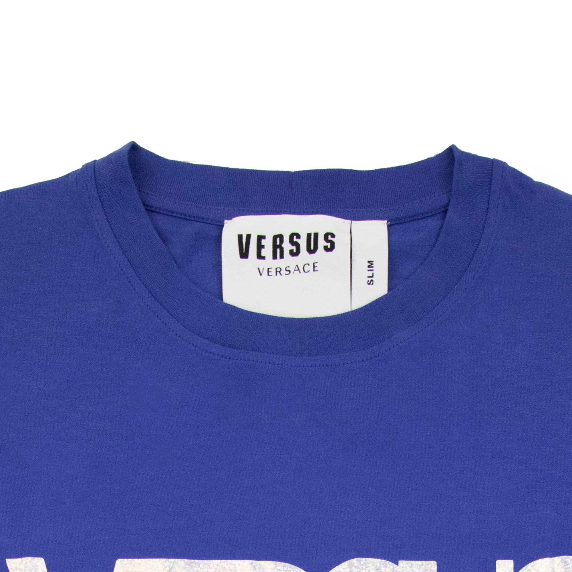 Versace Versus Logo Printed T Shirt Royal Blue