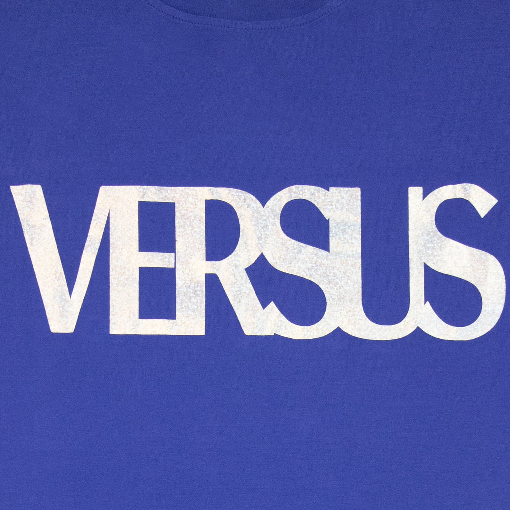 Versace Versus Logo Printed T Shirt Royal Blue