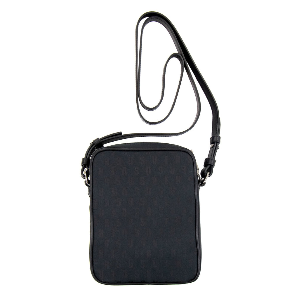Versace Versus Nylon Jacquard Messenger Bag Black