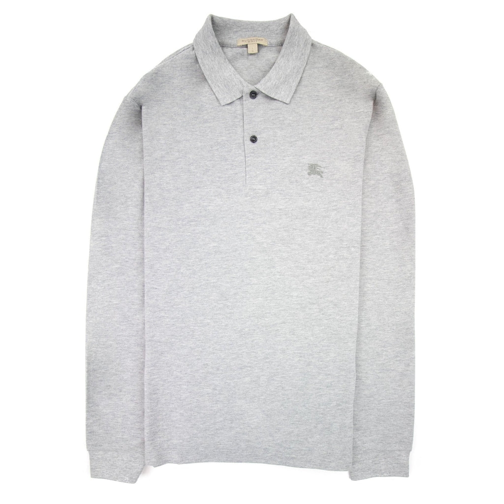 Burberry Oxford Logo L/s Polo Grey Melange