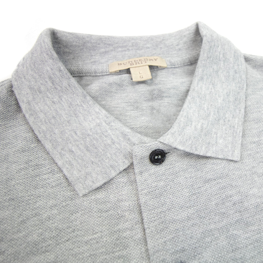 Burberry Oxford Logo L/s Polo Grey Melange