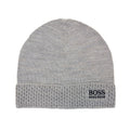 Hugo Boss Embroidered Logo Knitted Beanie Grey 059